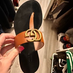 Gucci sandal brown- discontinued color
